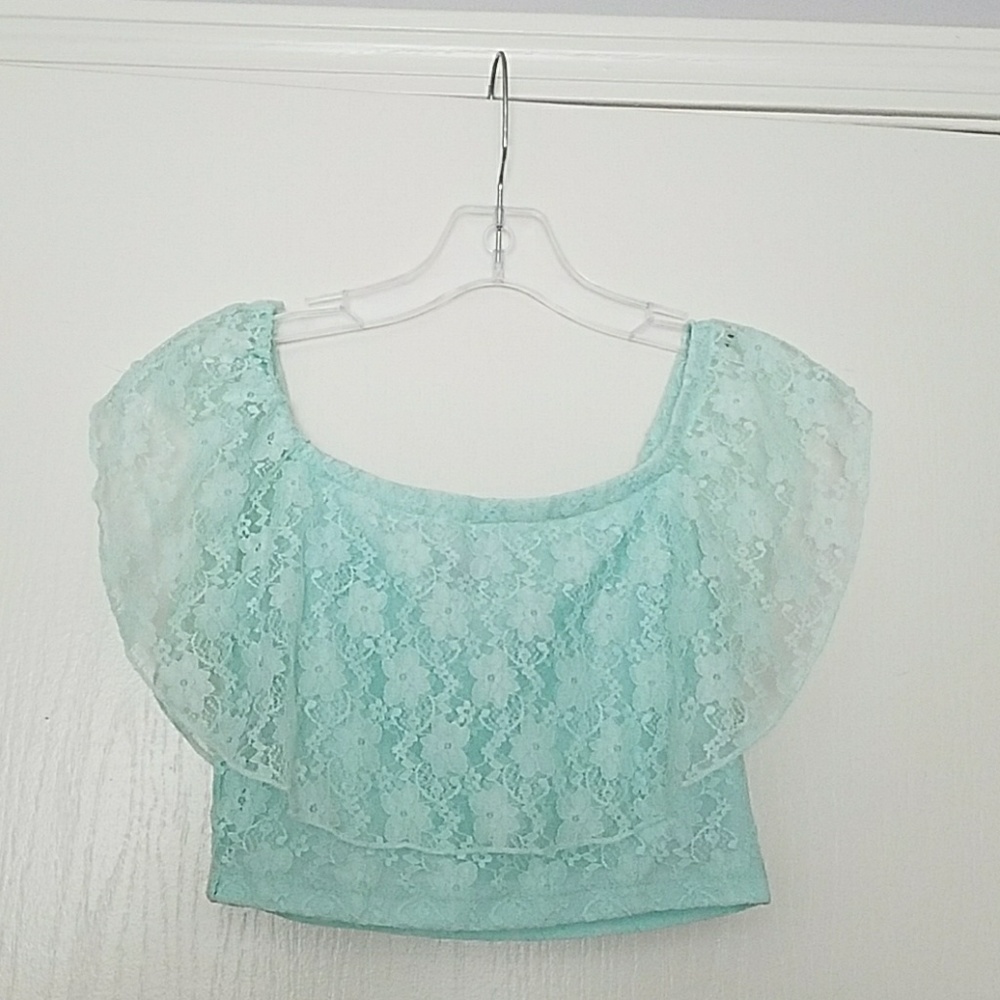 Mint green crop top